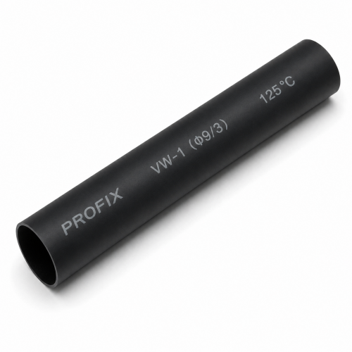 Трубка термоусаджувальна PROFIX 9/3 мм чорна, 1 м