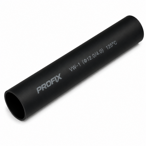 Трубка термоусаджувальна  PROFIX 12,0/4,0 мм чорна, 1 м