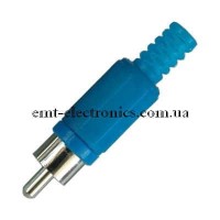 Штекер RCA під шнур, синій