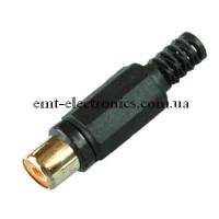 Гніздо RCA під шнур, чорне