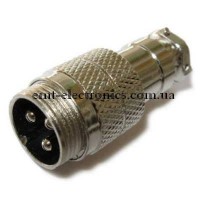 Роз'єм М мікрофонний, 3pin, під кабель