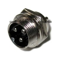 Роз'єм М мікрофонний, 3pin, монтажний