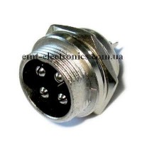 Роз'єм М мікрофонний, 4pin, монтажний