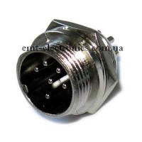 Роз'єм М мікрофонний, 6pin, монтажний