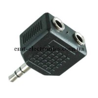 Перехідник (штекер 3,5 стерео - 2 гнізда 3,5 стерео)