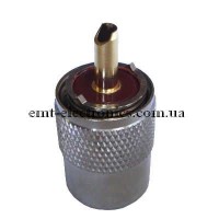 Штекер UHF (RG-58) під кабель, накрутка