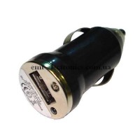 Автомобільна зарядка 5V, 1A (штекер прикурювача - гніздо USB), чорна