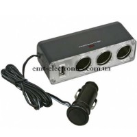 Розгалужувач автомобільний 1х3 + 1 USB