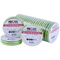 Ізострічка ПВХ PROFIX, 0,13x15мм, жовто-зелена, 20м