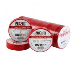 Ізострічка ПВХ PROFIX, 0,13x15мм, червона, 20м