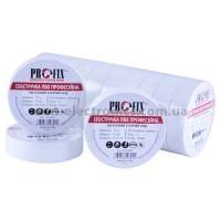 Ізострічка ПВХ PROFIX, 0,13x19мм, біла, 25м