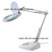 Лупа-лампа з LED підсвічуванням 7Вт, настільна, х5 збільшення